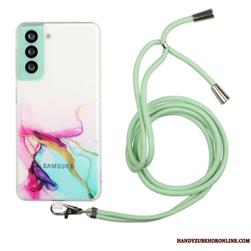 Cover Samsung Galaxy S21 FE Med Snor Med Marmorsnor