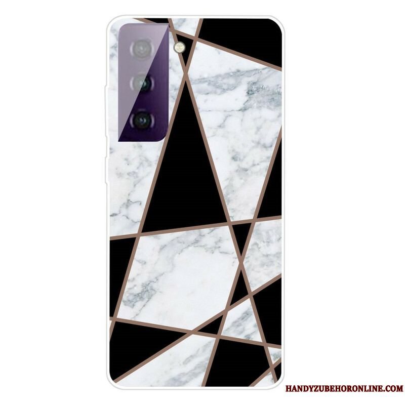 Cover Samsung Galaxy S21 FE Variabel Geometrisk Marmor