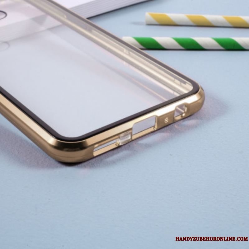 Cover Samsung Galaxy S21 Plus 5G Metalkanter Og Dobbelt Hærdet Glas