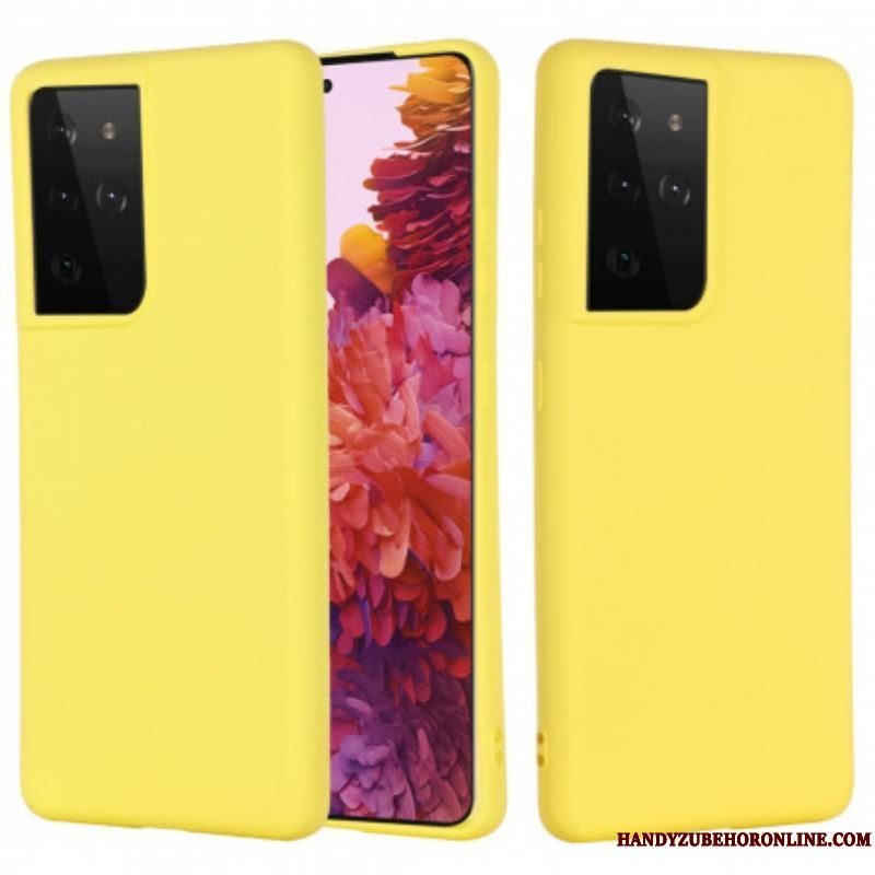 Cover Samsung Galaxy S21 Ultra 5G Flydende Silikone Design