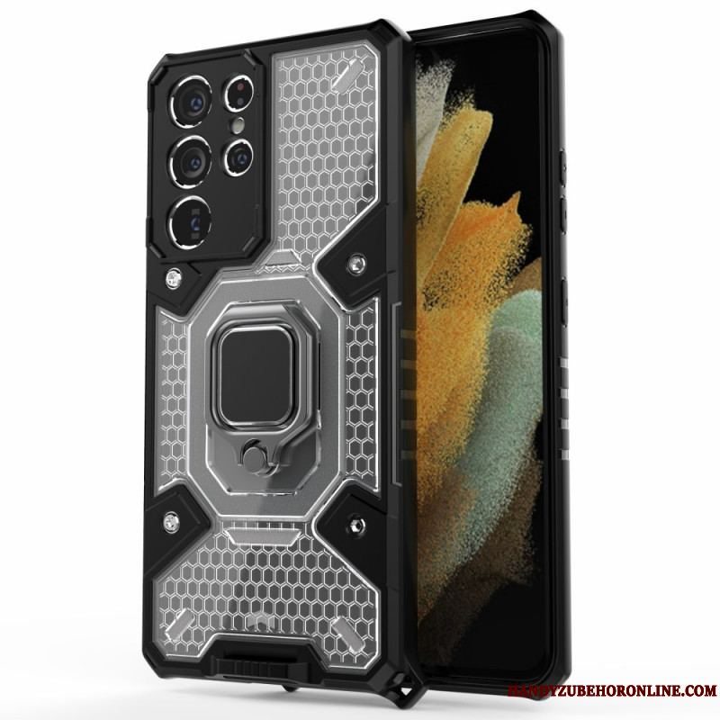 Cover Samsung Galaxy S21 Ultra 5G Honeycomb Med Ring