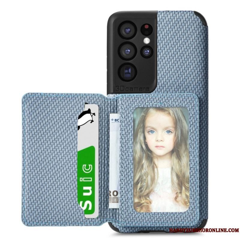 Cover Samsung Galaxy S21 Ultra 5G Rfid Kortholder Beslag