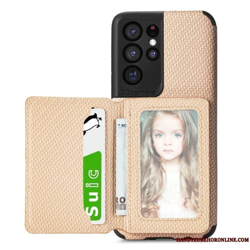 Cover Samsung Galaxy S21 Ultra 5G Rfid Kortholder Beslag