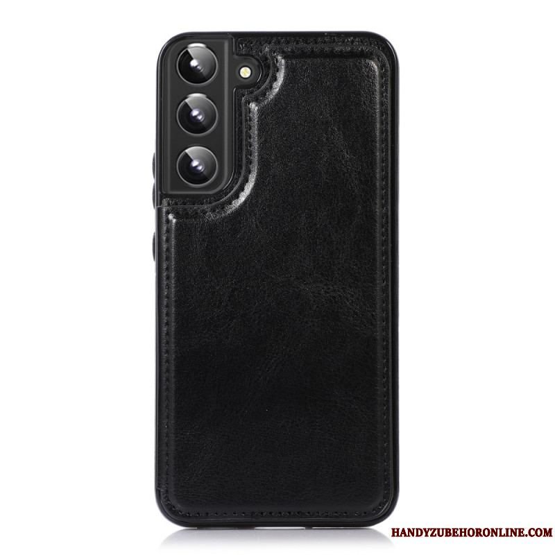 Cover Samsung Galaxy S22 5G Design Læder Kortholder Stativ