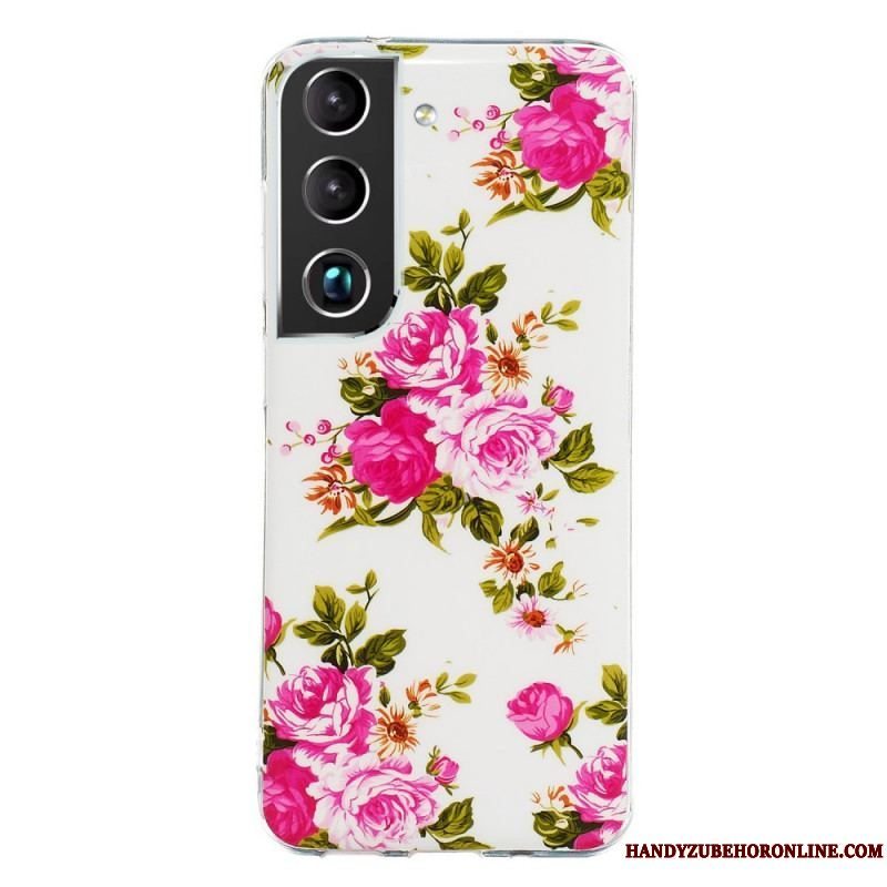 Cover Samsung Galaxy S22 5G Fluorescerende Liberty-blomster