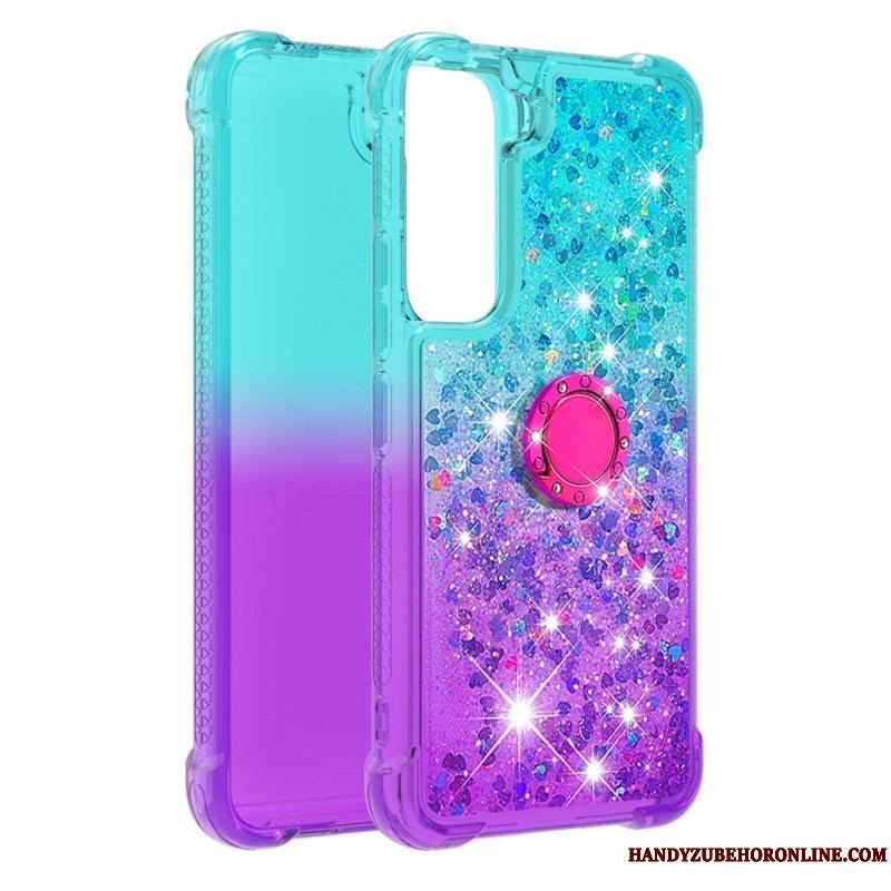 Cover Samsung Galaxy S22 5G Glitter Ring-bracket