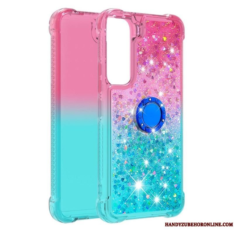 Cover Samsung Galaxy S22 5G Glitter Ring-bracket