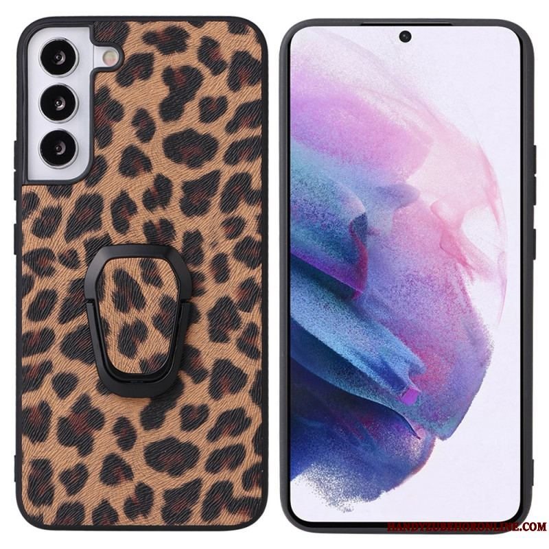 Cover Samsung Galaxy S22 5G Leopard Stil Ring-støtte