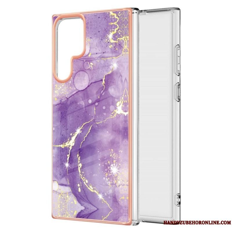 Cover Samsung Galaxy S22 Ultra 5G Fleksibel Marmorstil