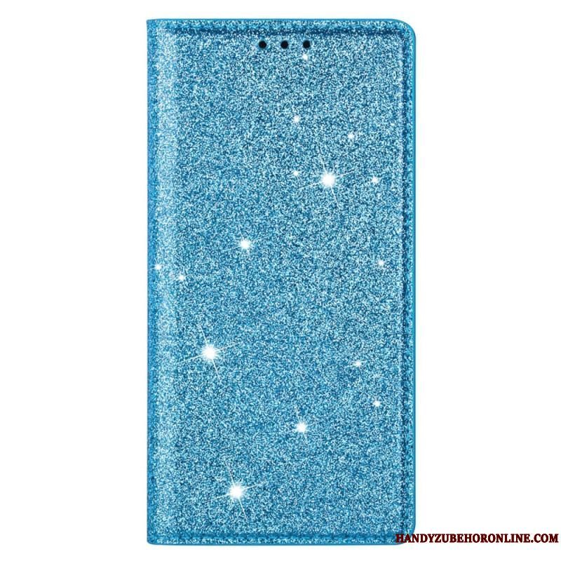Cover Samsung Galaxy S22 Ultra 5G Flip Cover Sequin Stil