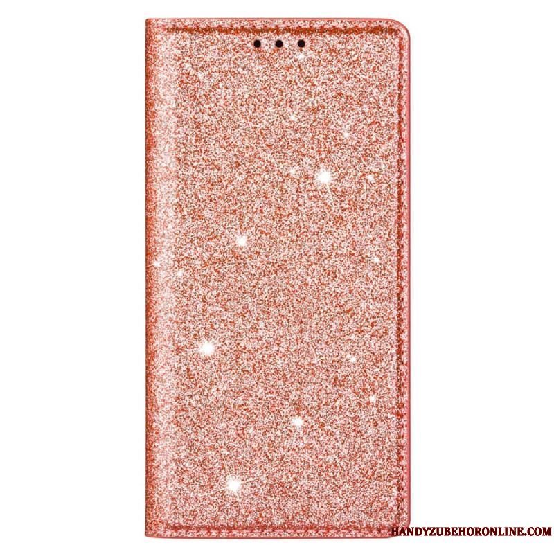 Cover Samsung Galaxy S22 Ultra 5G Flip Cover Sequin Stil