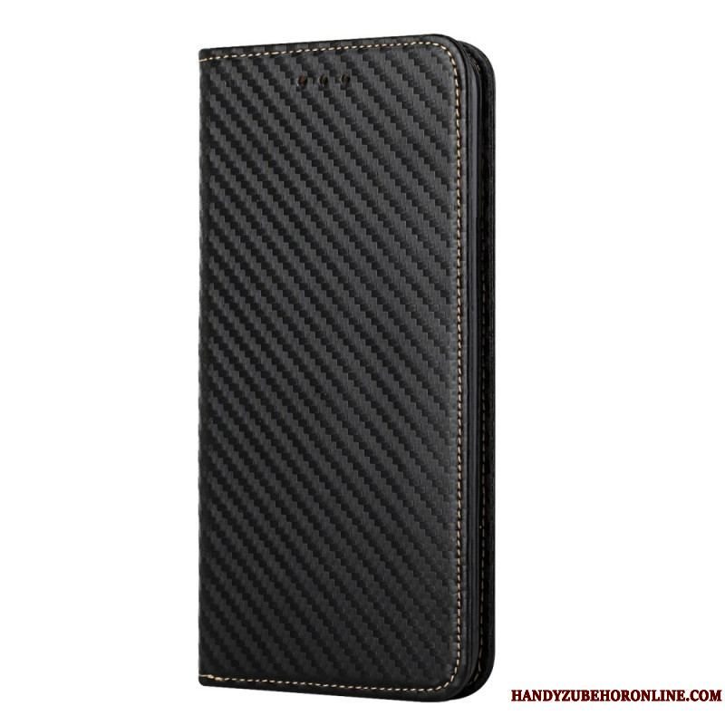 Cover Samsung Galaxy S22 Ultra 5G Med Snor Flip Cover Kulfiberrem