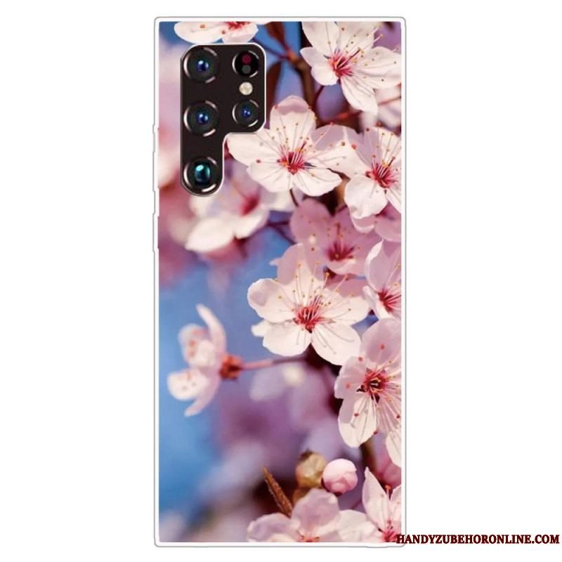 Cover Samsung Galaxy S22 Ultra 5G Realistiske Blomster