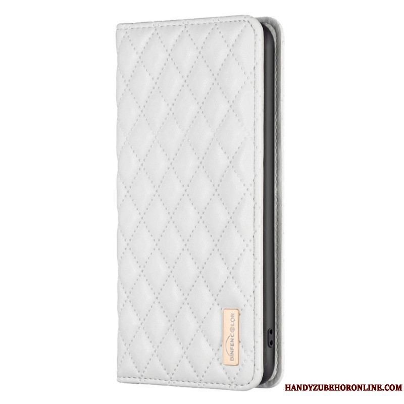 Cover Samsung Galaxy S23 5G Flip Cover Quiltet Binfen Farve