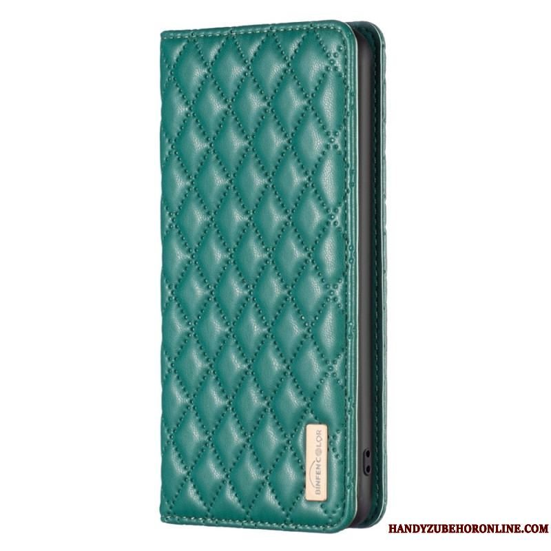 Cover Samsung Galaxy S23 5G Flip Cover Quiltet Binfen Farve