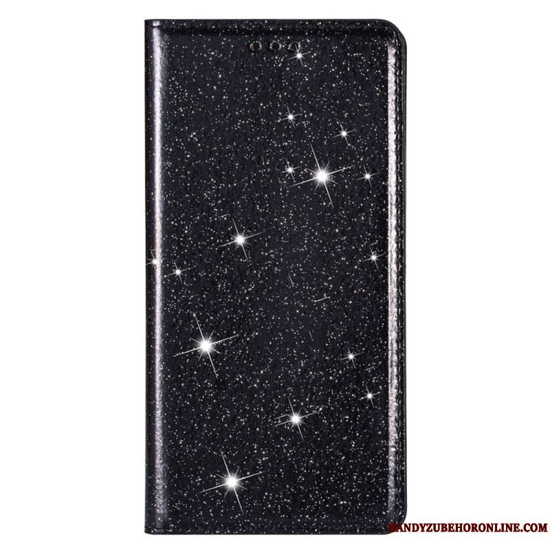 Cover Samsung Galaxy S23 5G Flip Cover Sequin Stil