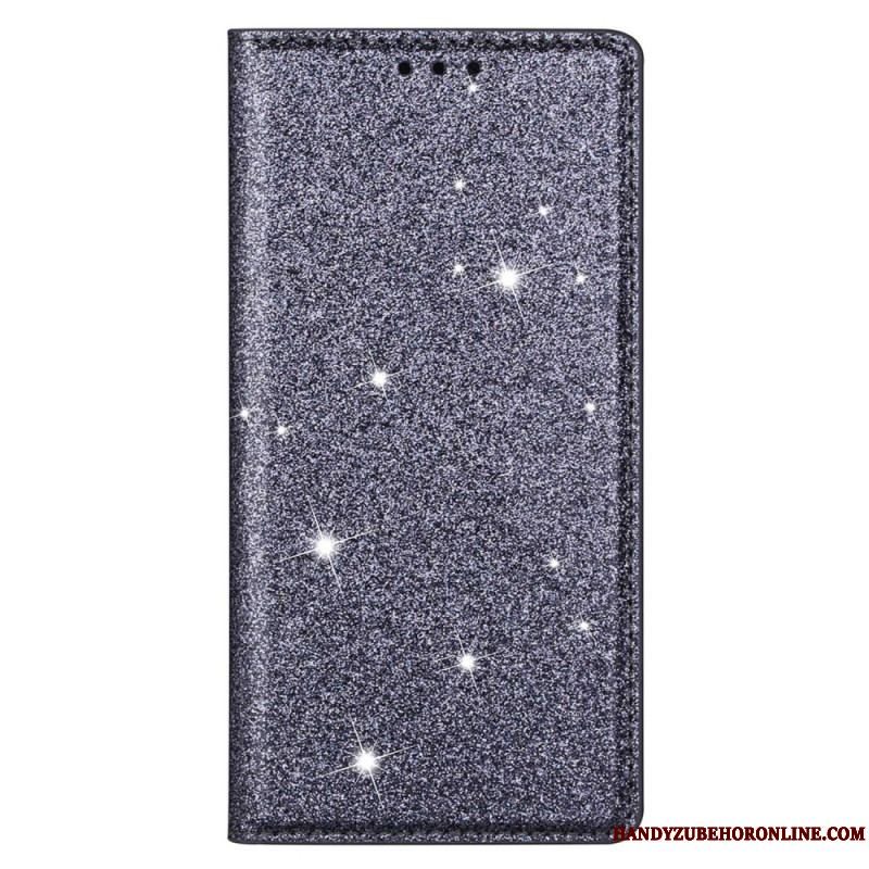Cover Samsung Galaxy S23 5G Flip Cover Sequin Stil