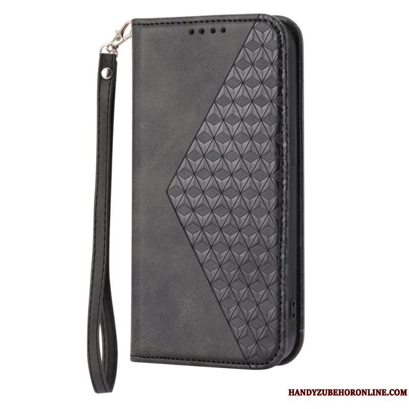 Cover Samsung Galaxy S23 5G Med Snor Flip Cover 3d Mønster Strappy