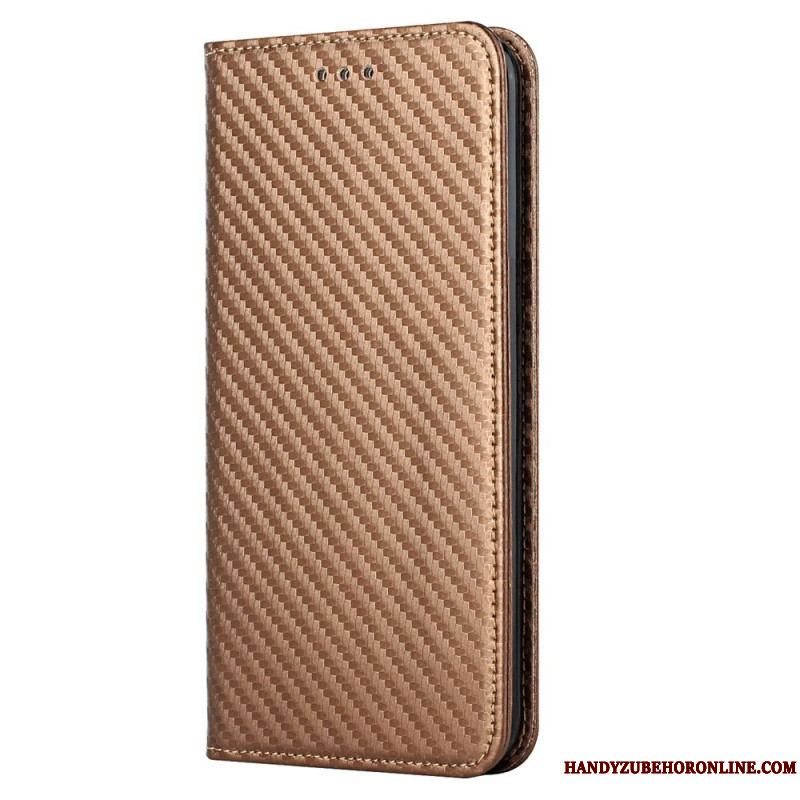 Cover Samsung Galaxy S23 Plus 5G Med Snor Flip Cover Strappy Carbon Fiber Style