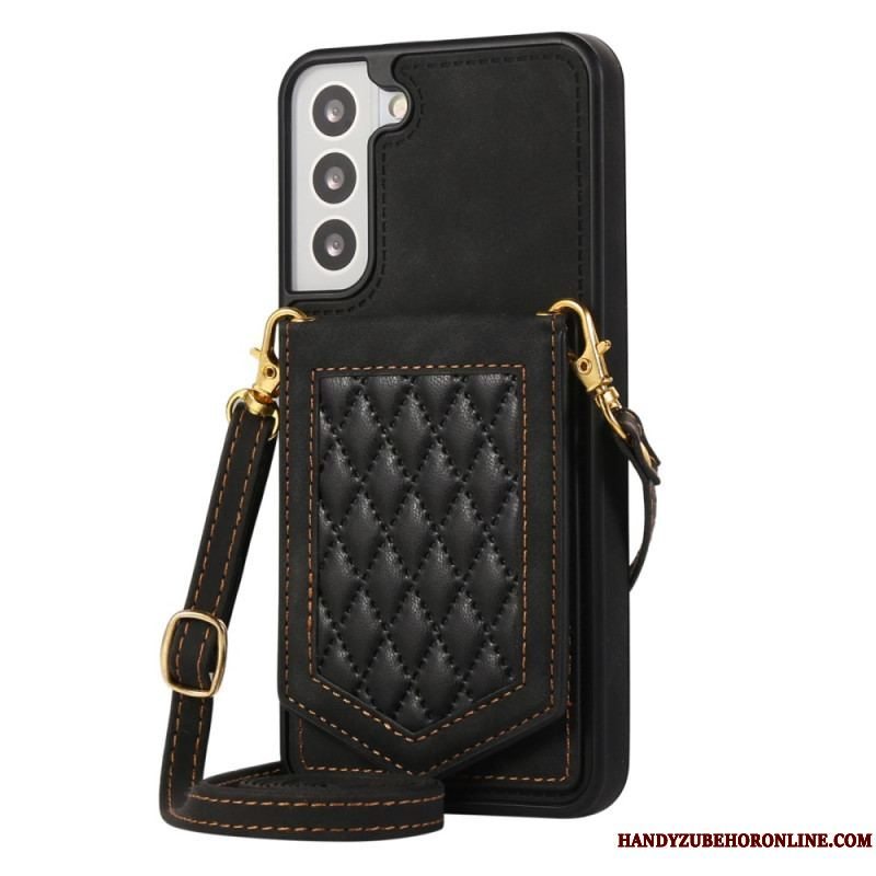 Cover Samsung Galaxy S23 Plus 5G Rfid-kortholder Med Skulderrem