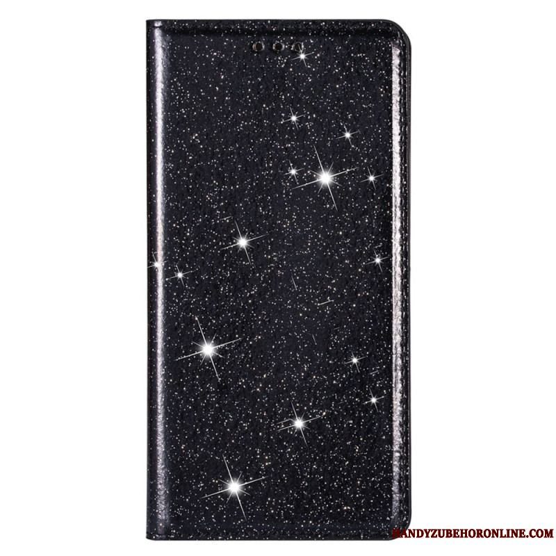 Cover Samsung Galaxy S23 Ultra 5G Flip Cover Sequin Stil