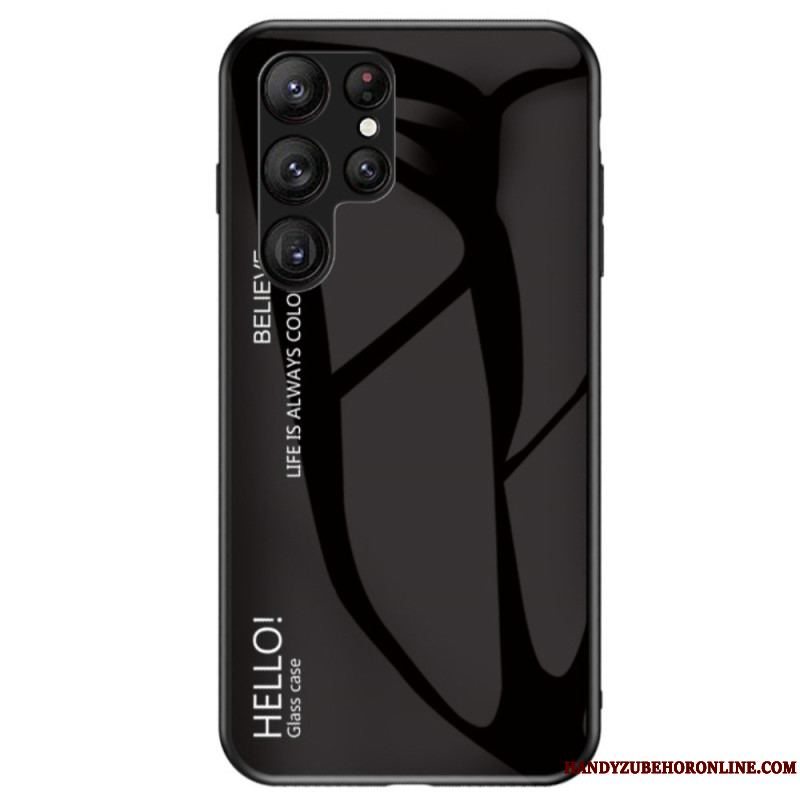 Cover Samsung Galaxy S23 Ultra 5G Hærdet Glas Hej