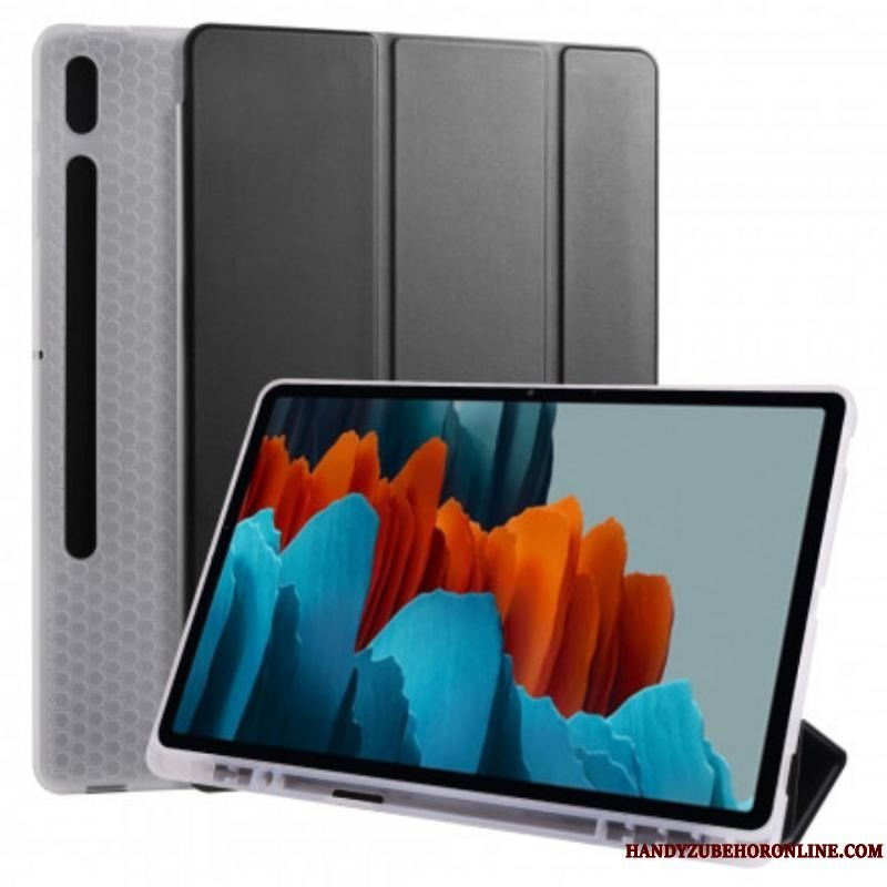 Cover Samsung Galaxy Tab S8 Plus / Tab S7 Plus Silikone Og Kunstlæder