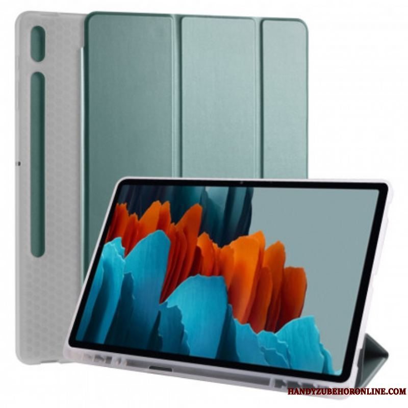 Cover Samsung Galaxy Tab S8 Plus / Tab S7 Plus Silikone Og Kunstlæder