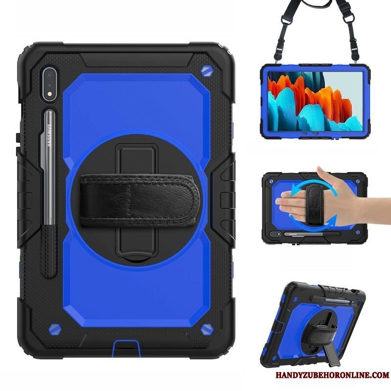 Cover Samsung Galaxy Tab S8 / Tab S7 Tofarvet Multifunktionel 2