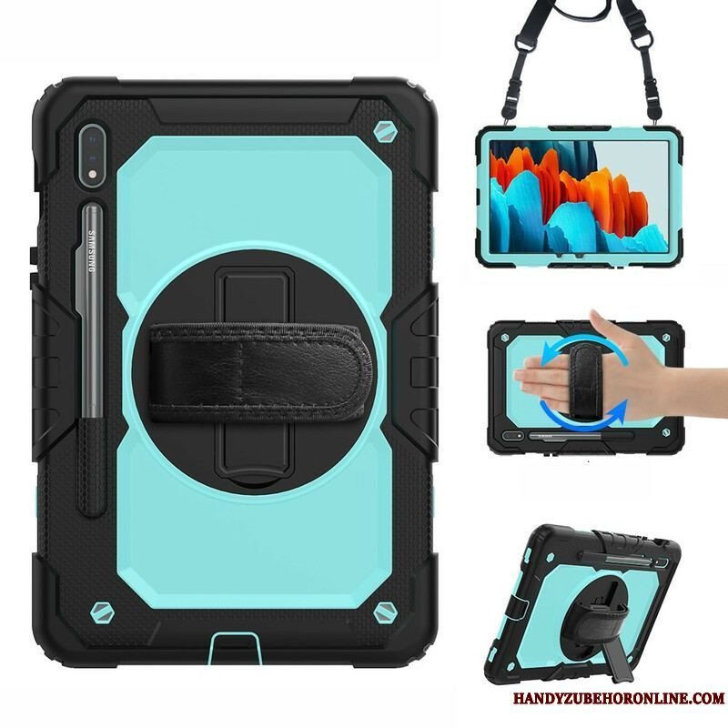 Cover Samsung Galaxy Tab S8 / Tab S7 Tofarvet Multifunktionel 2