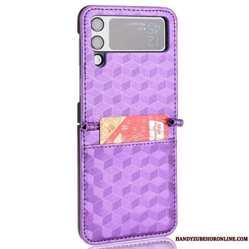 Cover Samsung Galaxy Z Flip 3 5G Flip Cover 3d Design Kortholder