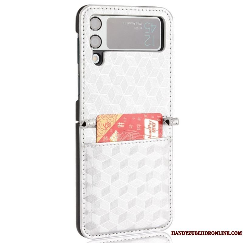 Cover Samsung Galaxy Z Flip 3 5G Flip Cover 3d Design Kortholder