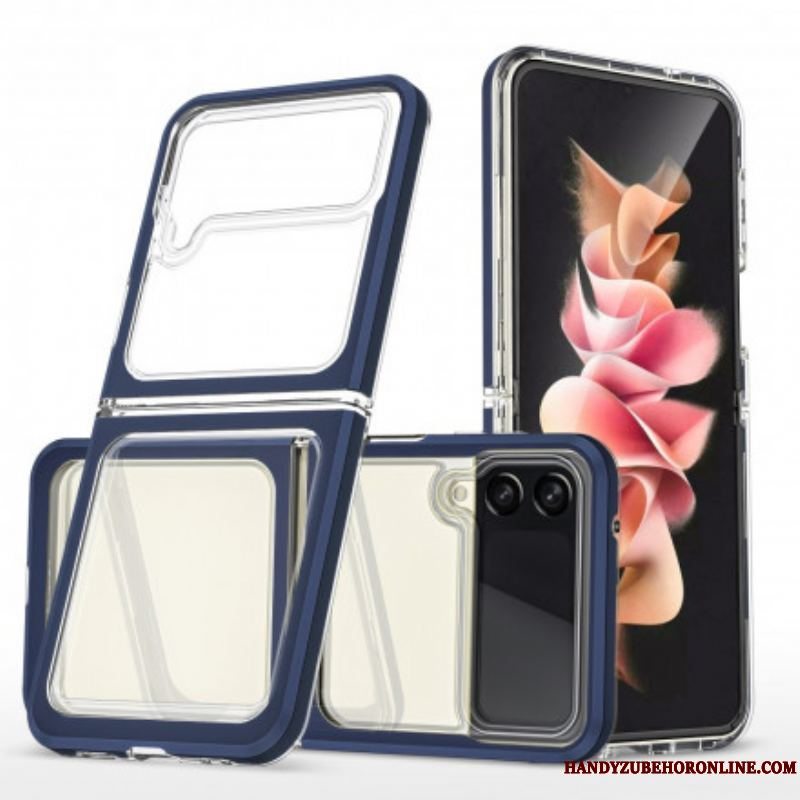 Cover Samsung Galaxy Z Flip 3 5G Flip Cover Hybrid Farvede Kanter