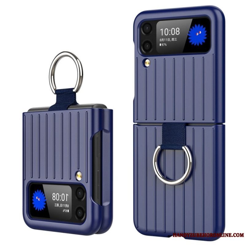 Cover Samsung Galaxy Z Flip 3 5G Flip Cover Kuffertdesign Med Ring