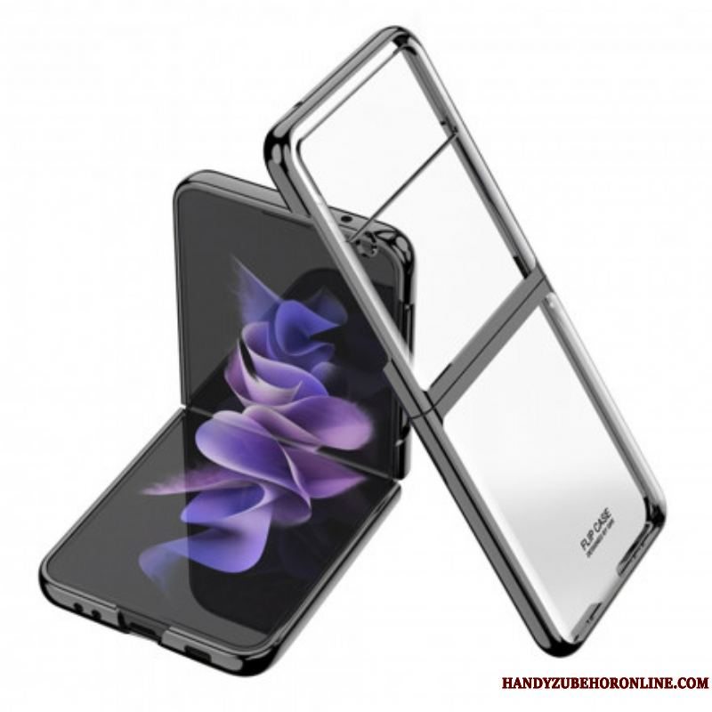 Cover Samsung Galaxy Z Flip 3 5G Flip Cover Metal Stil Kanter