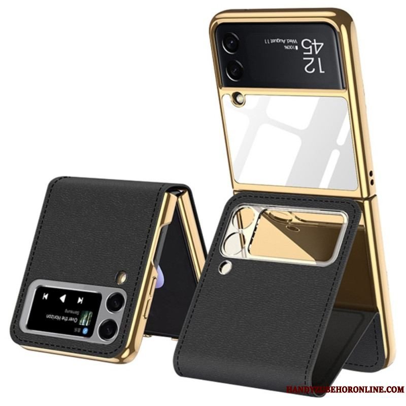 Cover Samsung Galaxy Z Flip 3 5G Flip Cover Spejl Og Aftageligt Stativ