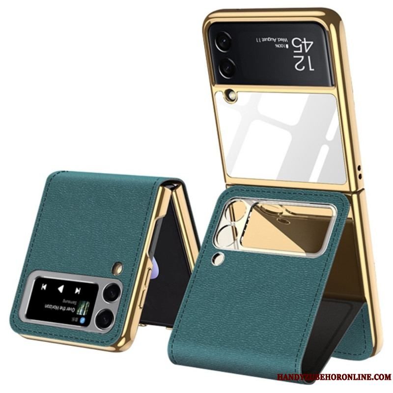 Cover Samsung Galaxy Z Flip 3 5G Flip Cover Spejl Og Aftageligt Stativ