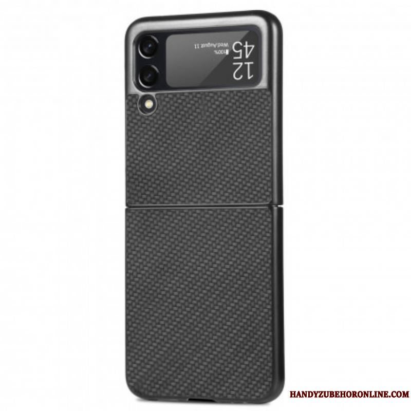 Cover Samsung Galaxy Z Flip 3 5G Flip Cover Tekstureret Kulfiber