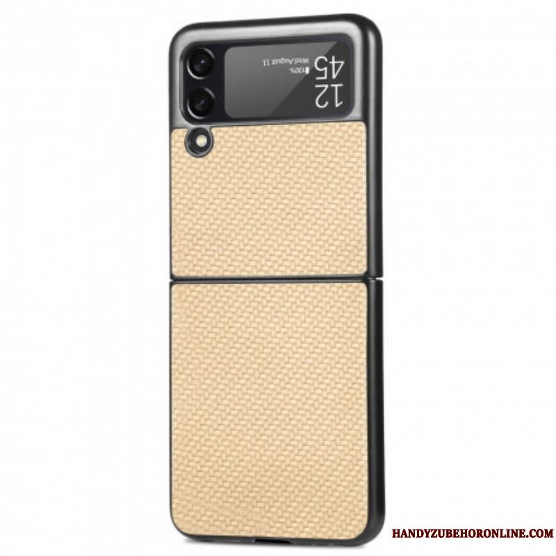 Cover Samsung Galaxy Z Flip 3 5G Flip Cover Tekstureret Kulfiber