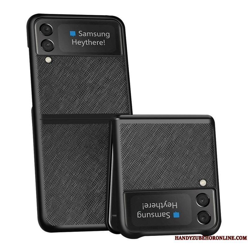 Cover Samsung Galaxy Z Flip 3 5G Flip Cover Tekstureret Kunstlæder