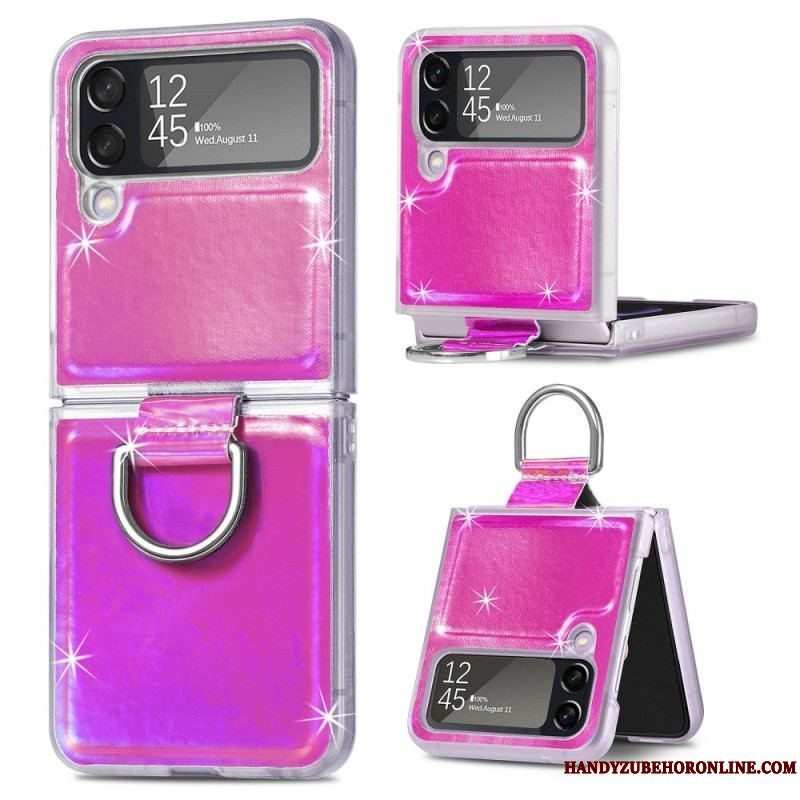 Cover Samsung Galaxy Z Flip 4 Flip Cover Elektriske Farver Og Ring