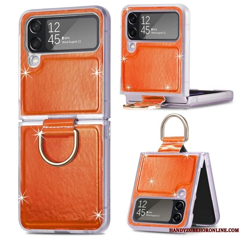 Cover Samsung Galaxy Z Flip 4 Flip Cover Elektriske Farver Og Ring