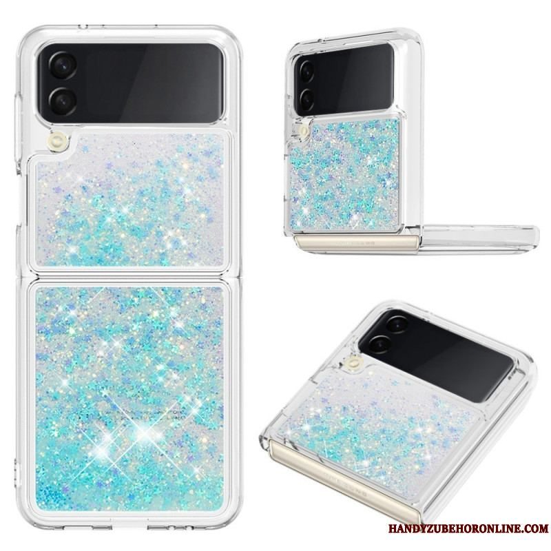 Cover Samsung Galaxy Z Flip 4 Flip Cover Farverige Pailletter