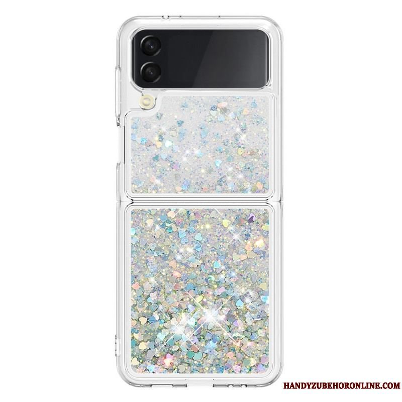 Cover Samsung Galaxy Z Flip 4 Flip Cover Farverige Pailletter