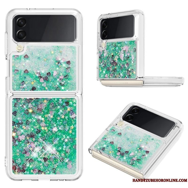 Cover Samsung Galaxy Z Flip 4 Flip Cover Farverige Pailletter