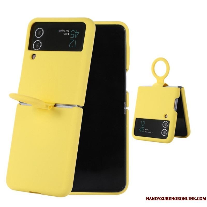 Cover Samsung Galaxy Z Flip 4 Flip Cover Flydende Silikone Med Ring