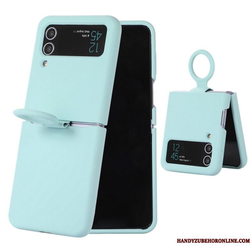 Cover Samsung Galaxy Z Flip 4 Flip Cover Flydende Silikone Med Ring