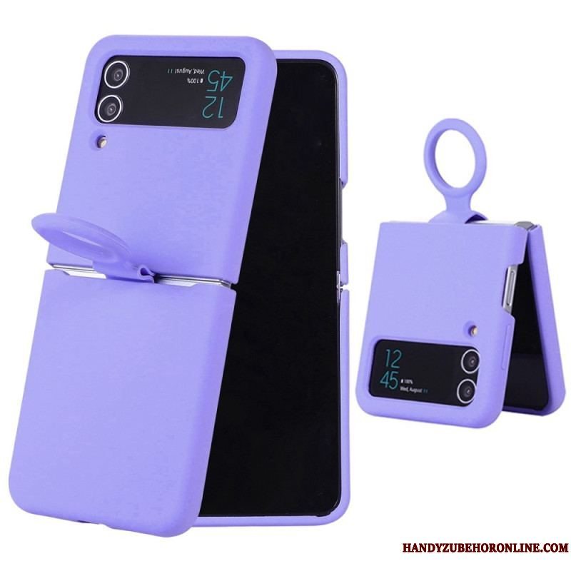 Cover Samsung Galaxy Z Flip 4 Flip Cover Flydende Silikone Med Ring