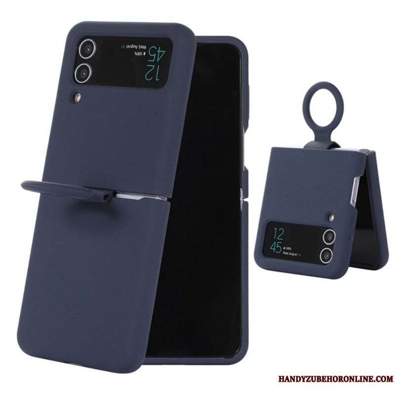 Cover Samsung Galaxy Z Flip 4 Flip Cover Flydende Silikone Med Ring