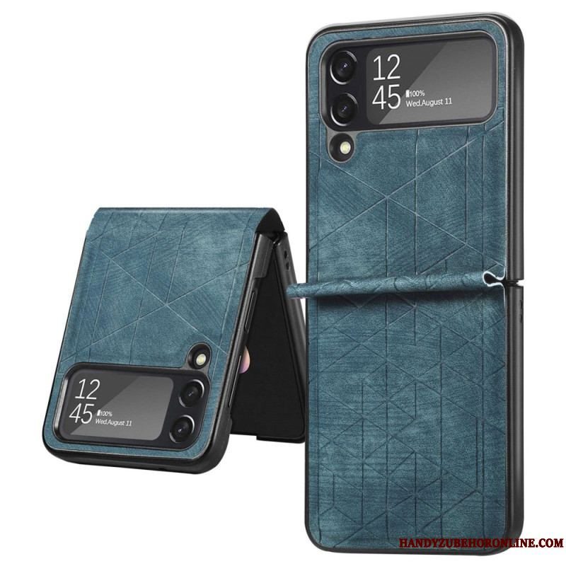 Cover Samsung Galaxy Z Flip 4 Flip Cover Geometriske Linier